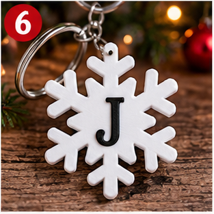 Personalized Christmas 3D Printed Keyring