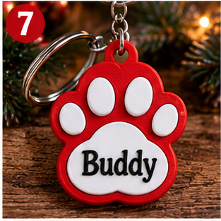Personalized Christmas 3D Printed Keyring